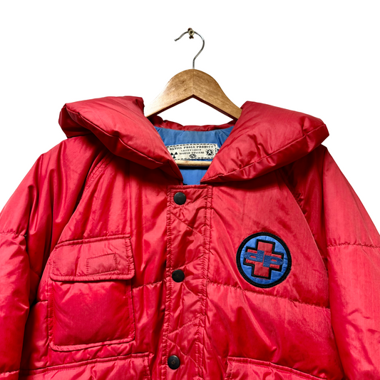 Early 90s Daniel Poole Logo Down Fill Puffer Jacket - L/XL