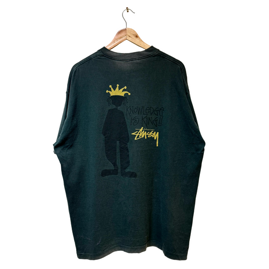 Early 90s Stussy Knowledge Is King Tee - XXL
