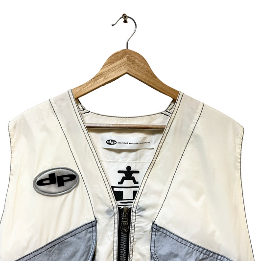 Early 90s Daniel Pool Reflective 3M Vest Logo Jacket - L