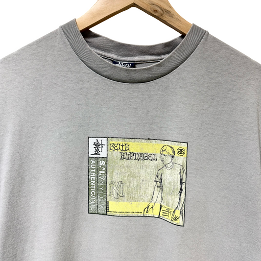 Late 90s Stussy x Keith Hufnagel Logo Tee - L