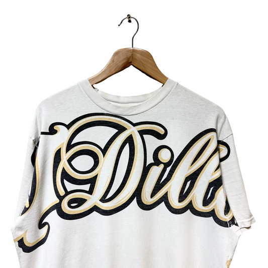 Early 2000s Stussy X J-Dilla Spell out Logo Tee - L