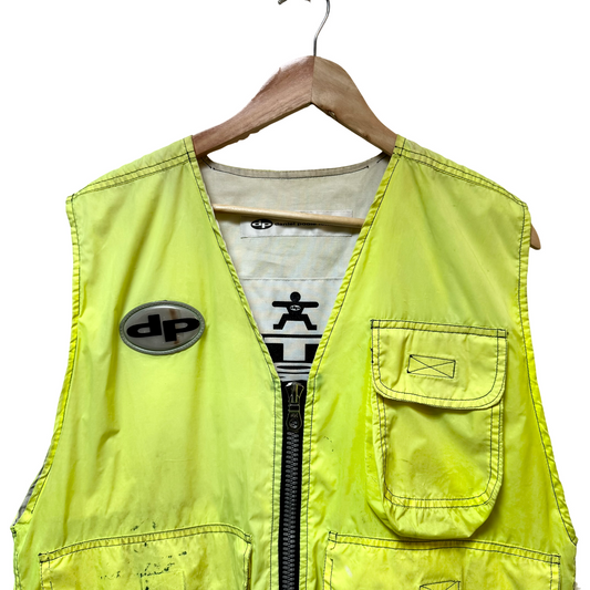 Early 90s Daniel Pool Reflective 3M Vest Logo Jacket - L