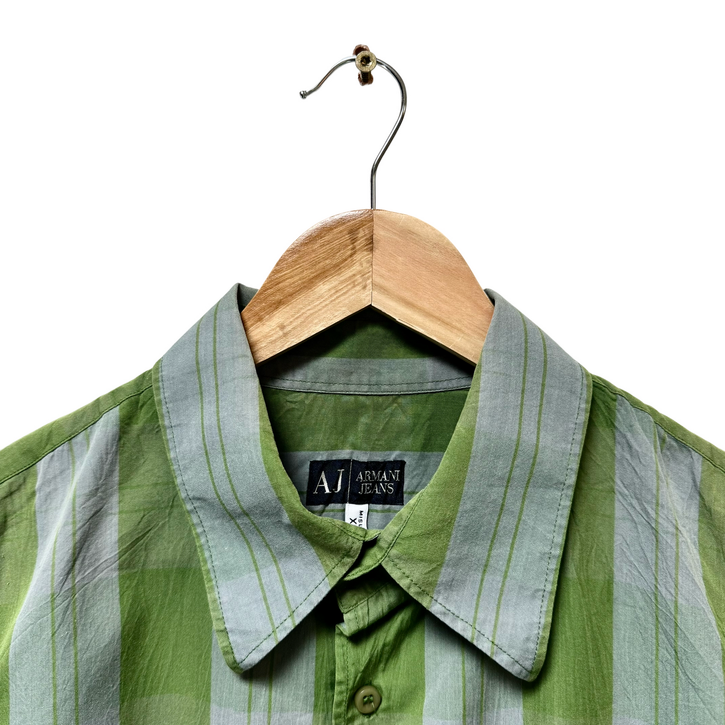 Early 2000s Armani Jeans Striped Shirt - XL