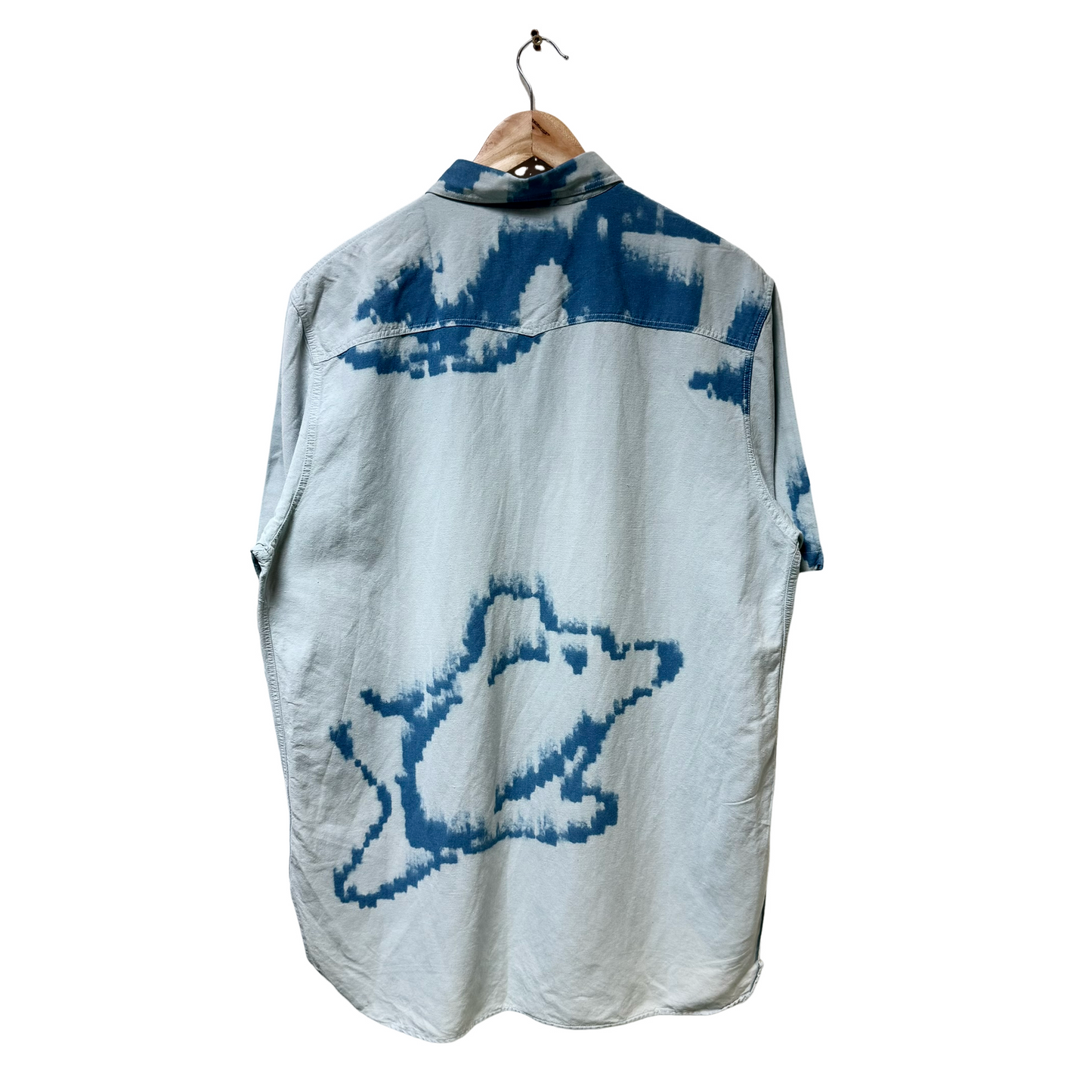 Late 90s Armani Jeans Cloud Short Sleeve Shirt - L/XL