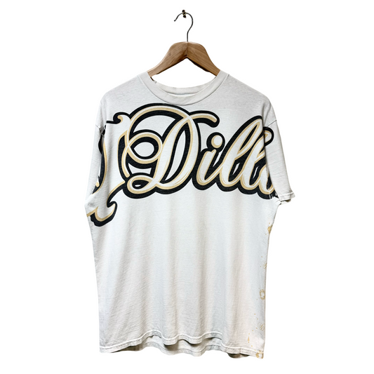 Early 2000s Stussy X J-Dilla Spell out Logo Tee - L