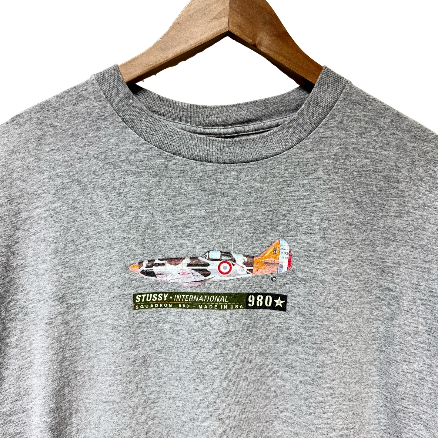 Late 90s Stussy Plane Logo Tee - XL