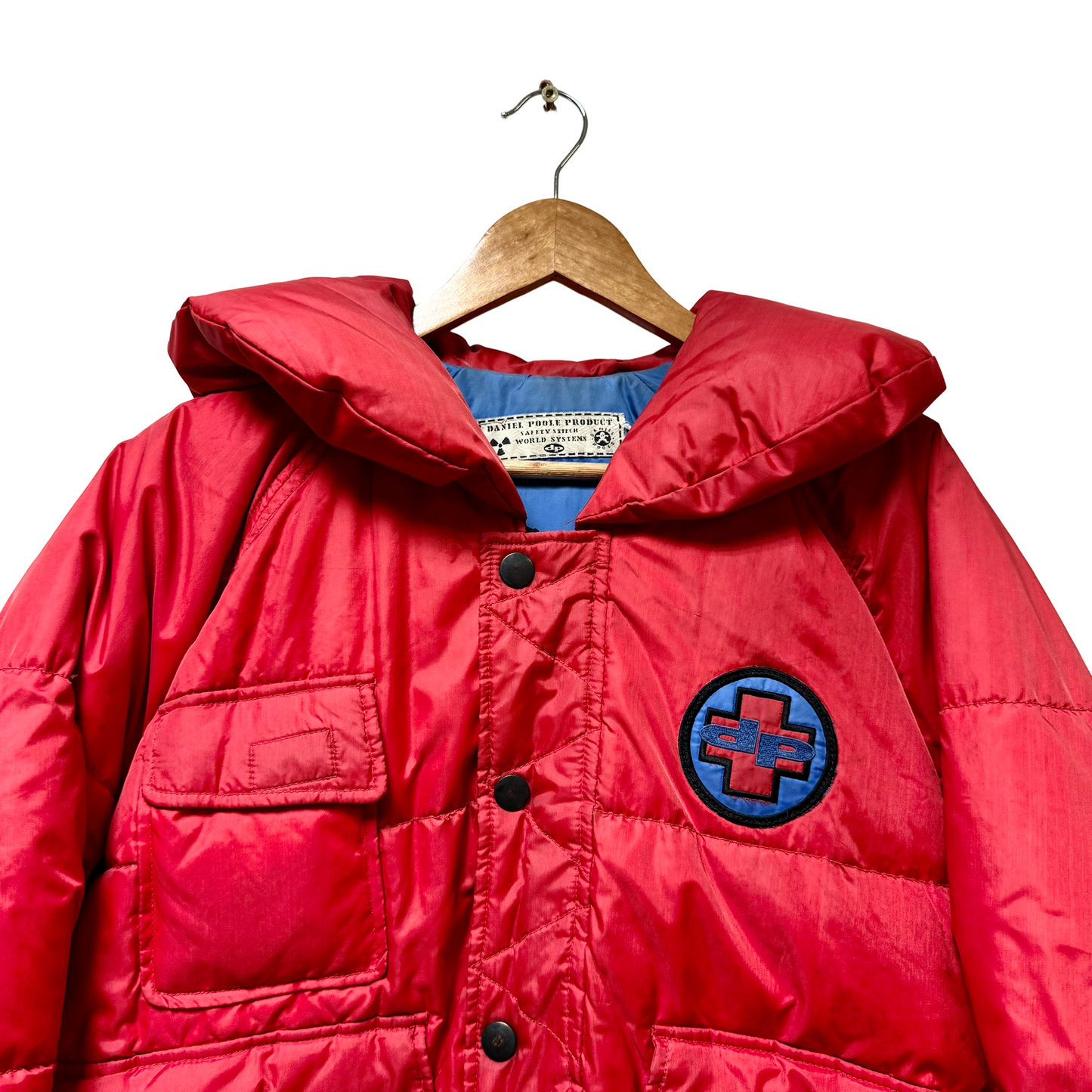 Early 90s Daniel Poole Logo Down Fill Puffer Jacket - L/XL