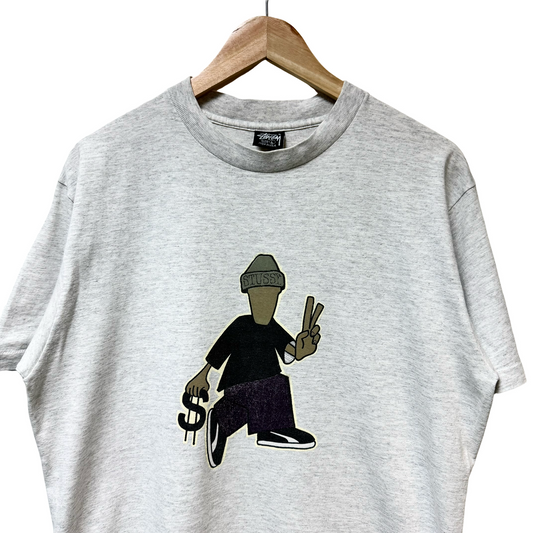 Early 90s Stussy Peace And Prosperity Tee - L
