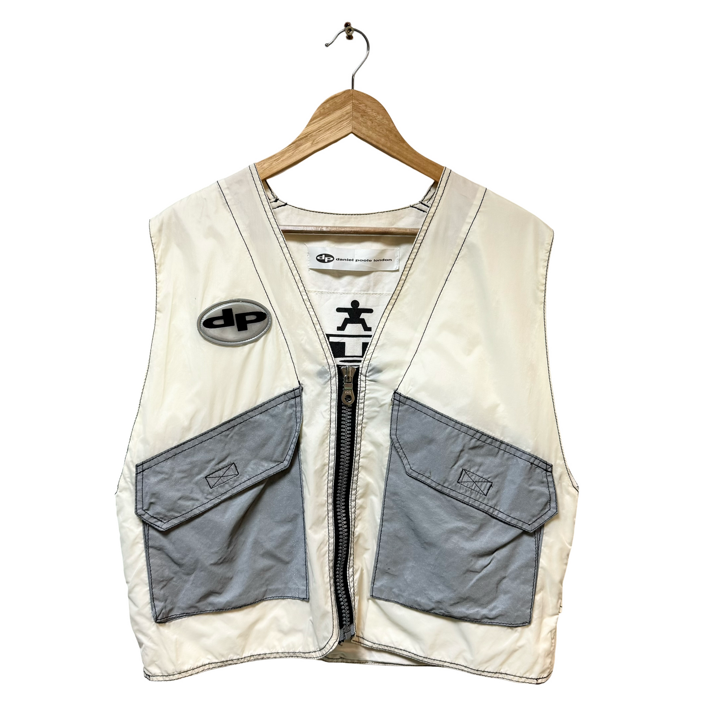 Early 90s Daniel Pool Reflective 3M Vest Logo Jacket - L