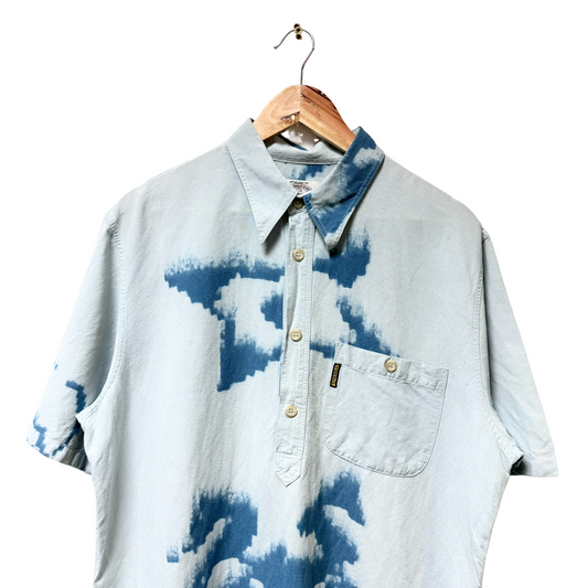Late 90s Armani Jeans Cloud Short Sleeve Shirt - L/XL