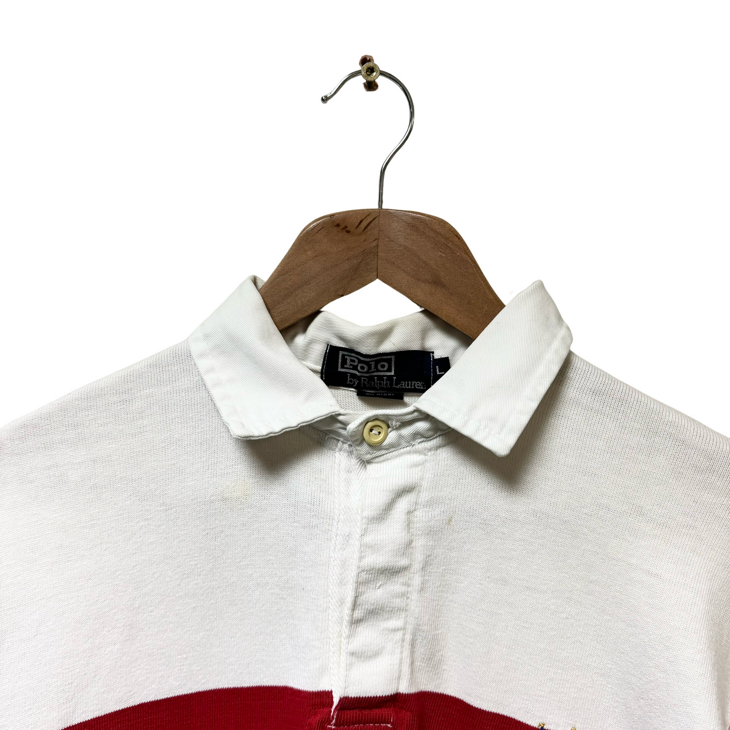 Early 90s Polo Ralph Lauren Cross Flags L/S Rugby Shirt - L/XL