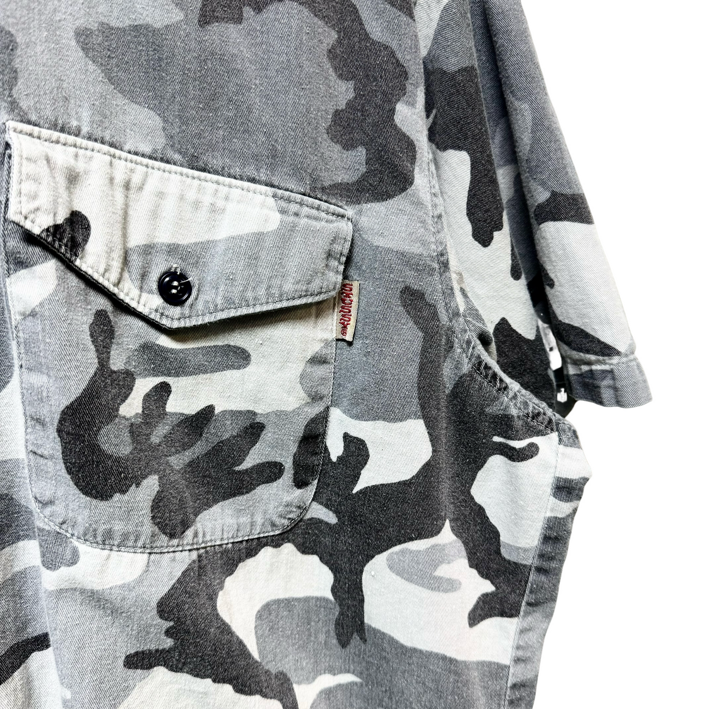 Early 90s Stussy Full Camo Short Sleeve Shirt - L/XL