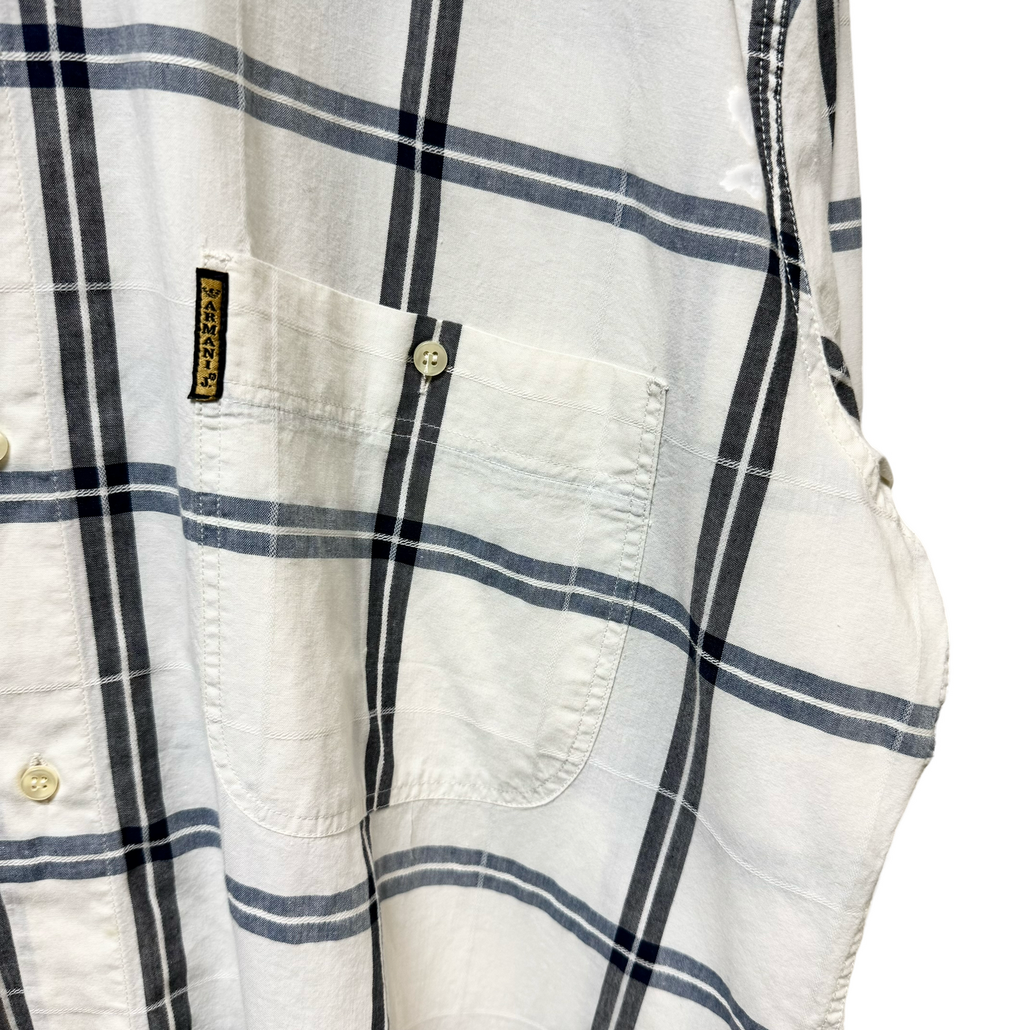 Late 90s Armani Jeans Check Line Shirt - XXL