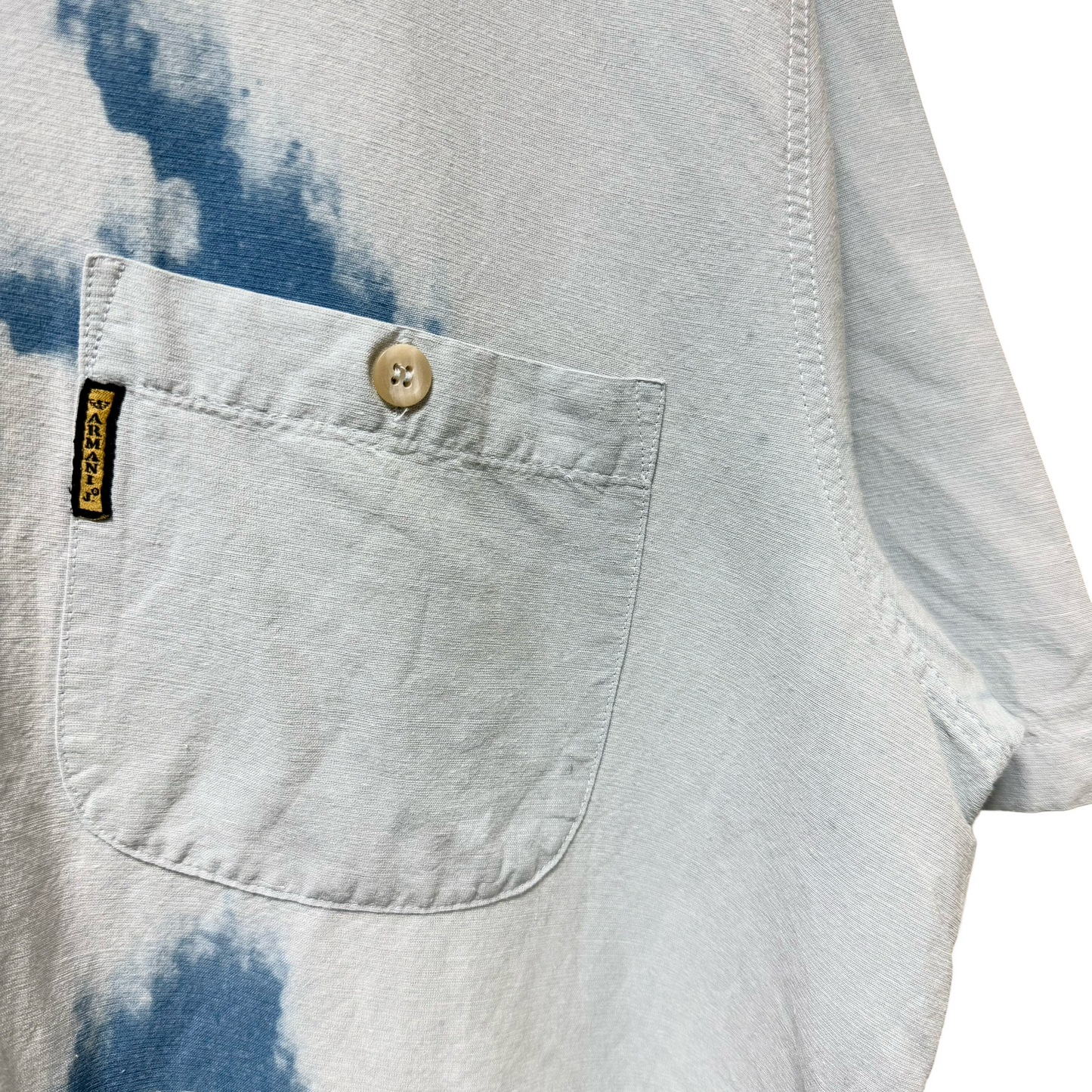 Late 90s Armani Jeans Cloud Short Sleeve Shirt - L/XL