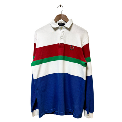 Early 90s Polo Ralph Lauren Cross Flags L/S Rugby Shirt - L/XL