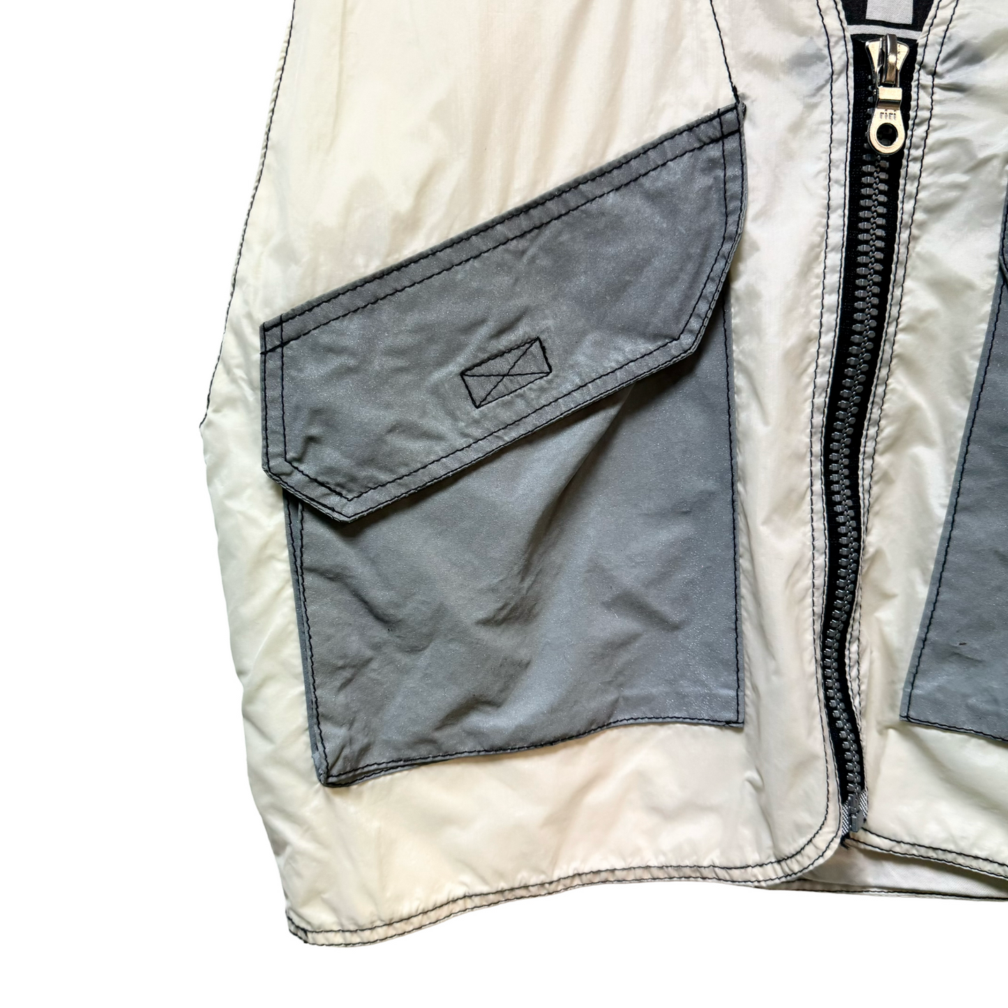 Early 90s Daniel Pool Reflective 3M Vest Logo Jacket - L