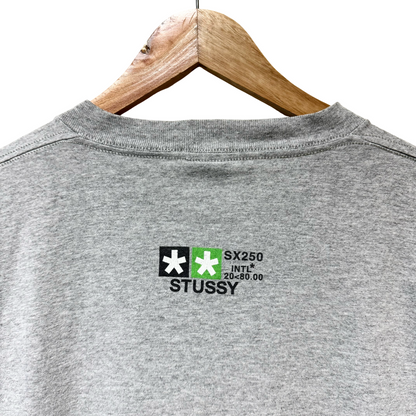 Late 90s Stussy Motor Bike Logo Tee - L