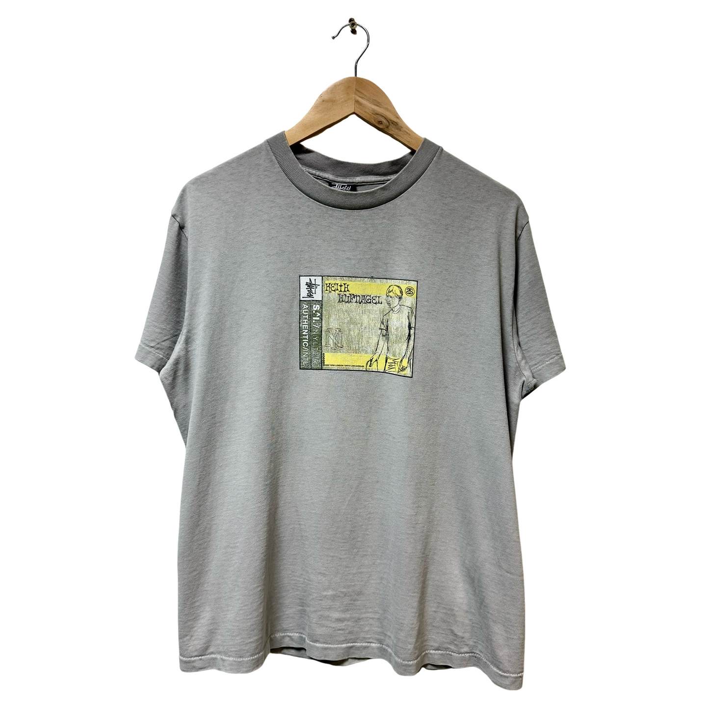 Late 90s Stussy x Keith Hufnagel Logo Tee - L
