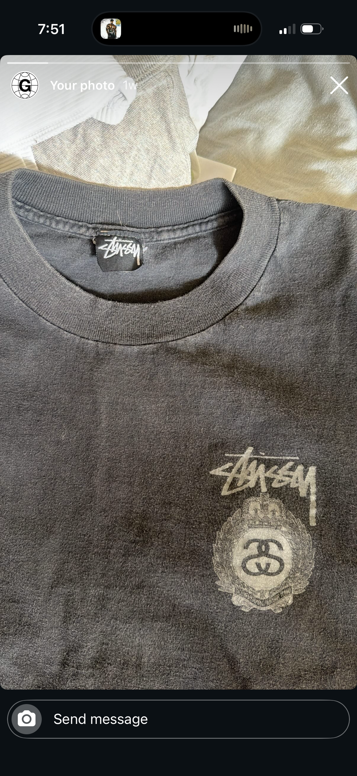 Late 80s Stussy Dual S Logo Tee - XL