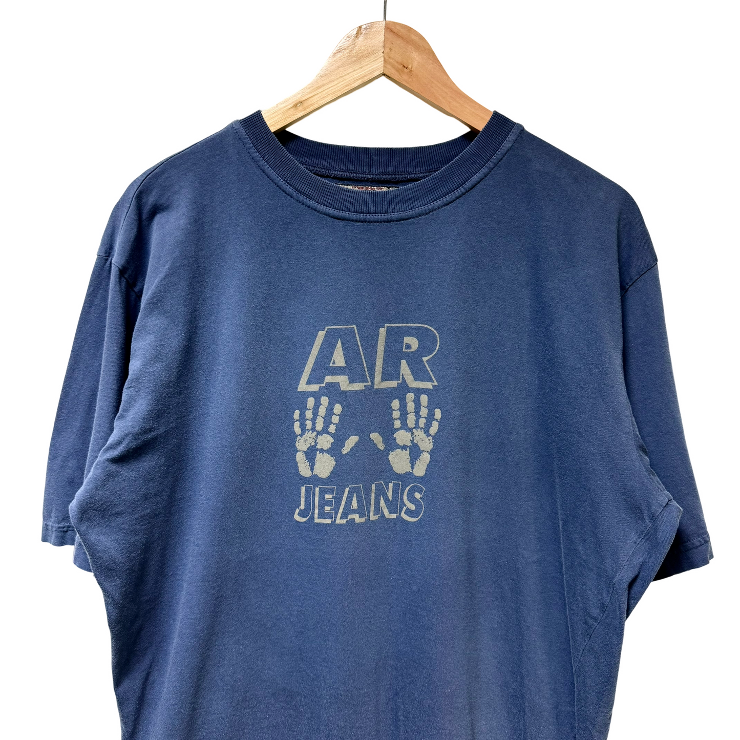 90s Armani Jeans Hand Logo Tee - XL