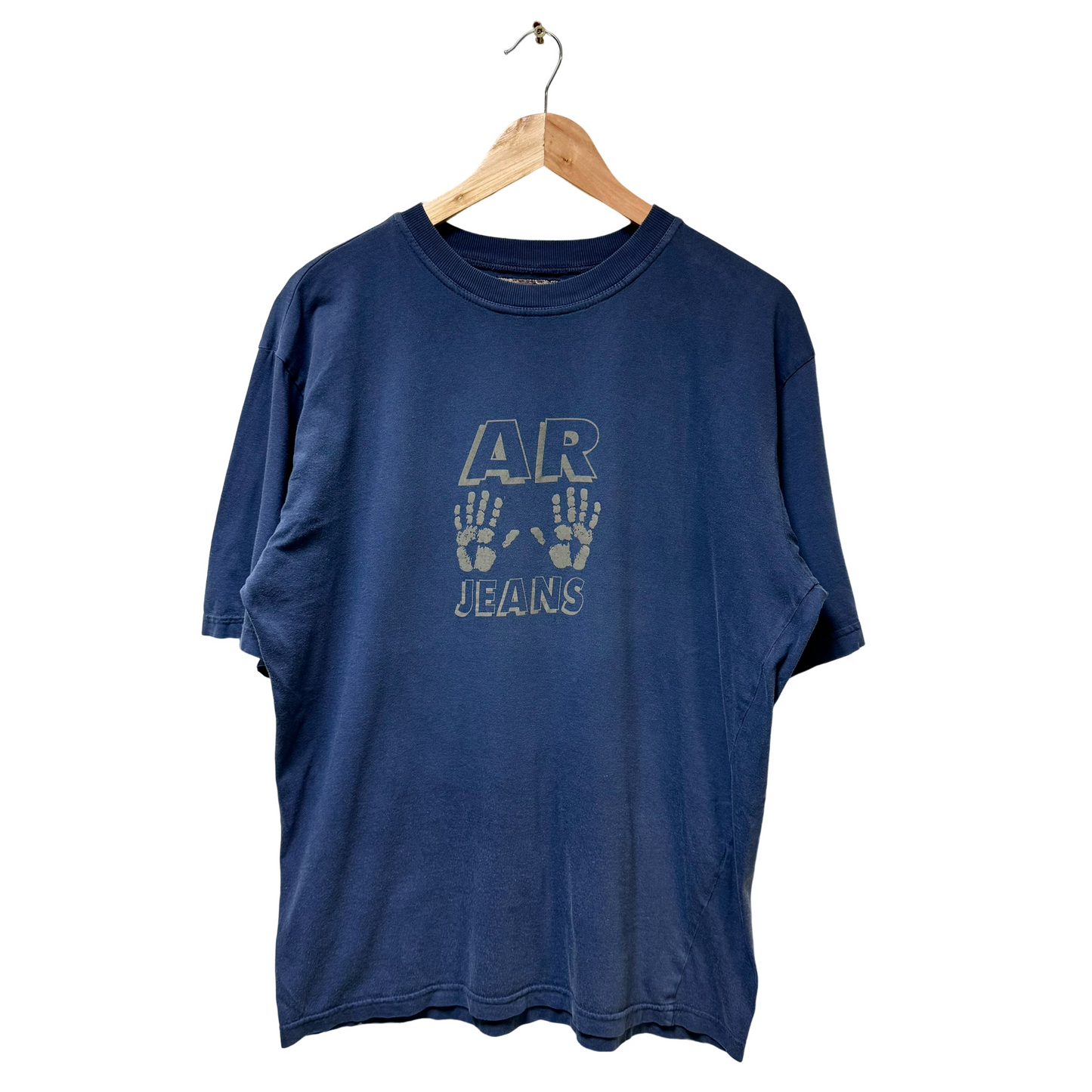 90s Armani Jeans Hand Logo Tee - XL