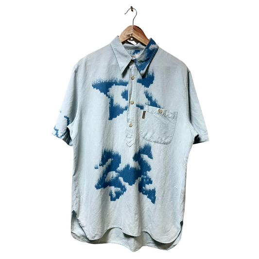 Late 90s Armani Jeans Cloud Short Sleeve Shirt - L/XL