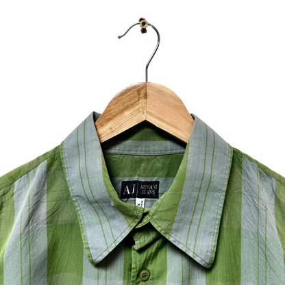 Early 2000s Armani Jeans Striped Shirt - XL