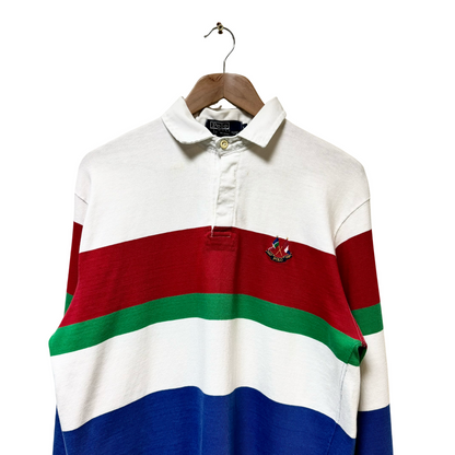 Early 90s Polo Ralph Lauren Cross Flags L/S Rugby Shirt - L/XL
