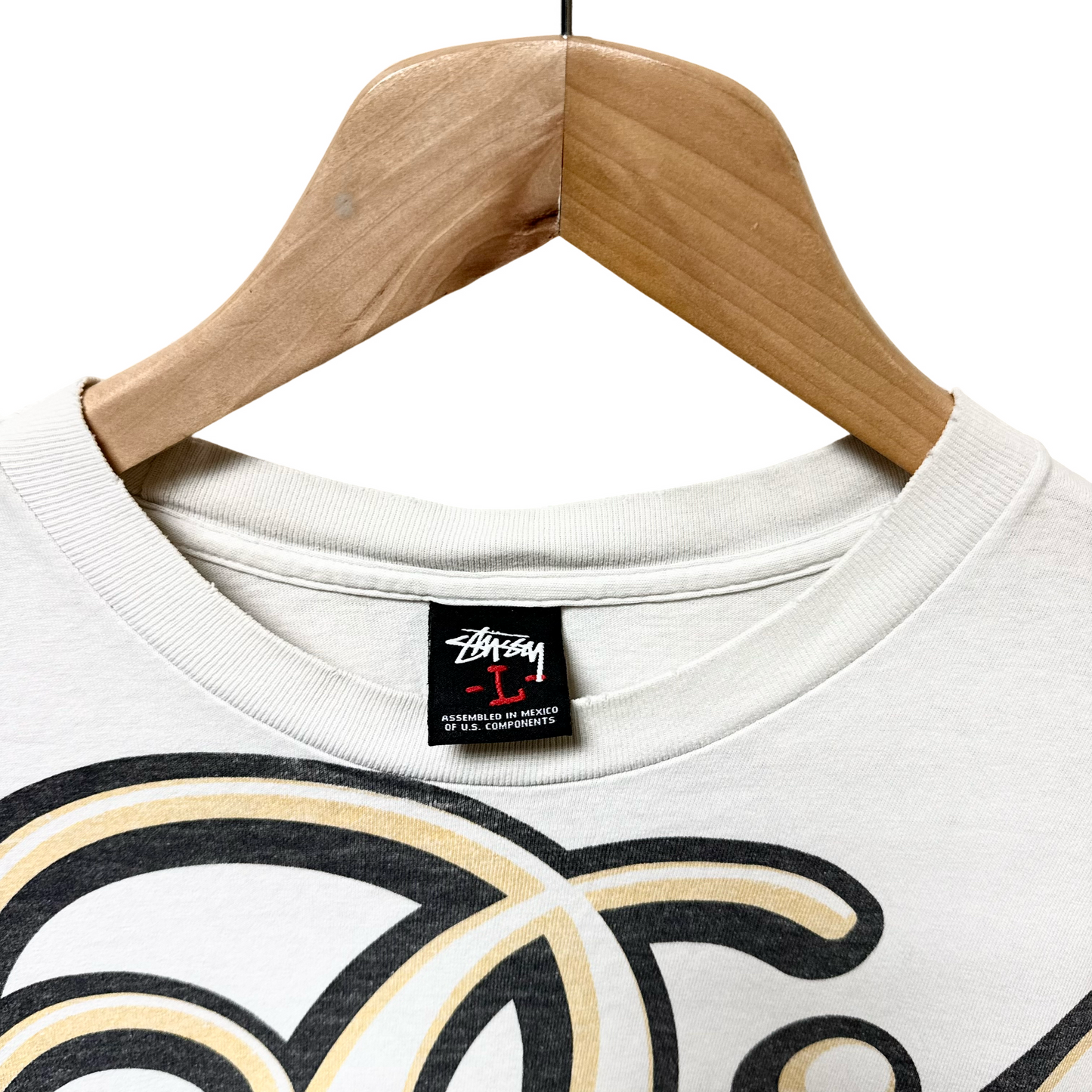 Early 2000s Stussy X J-Dilla Spell out Logo Tee - L