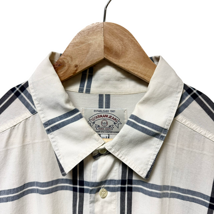 Late 90s Armani Jeans Check Line Shirt - XXL