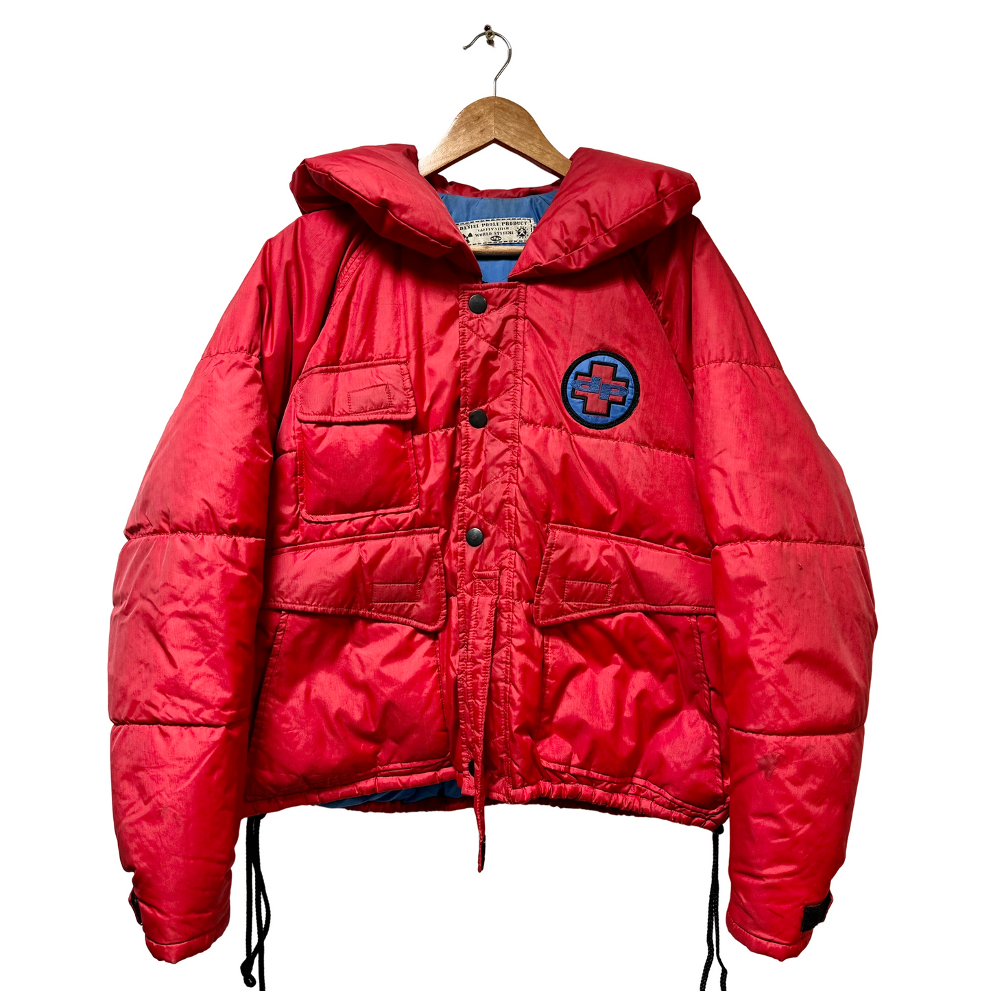 Early 90s Daniel Poole Logo Down Fill Puffer Jacket - L/XL