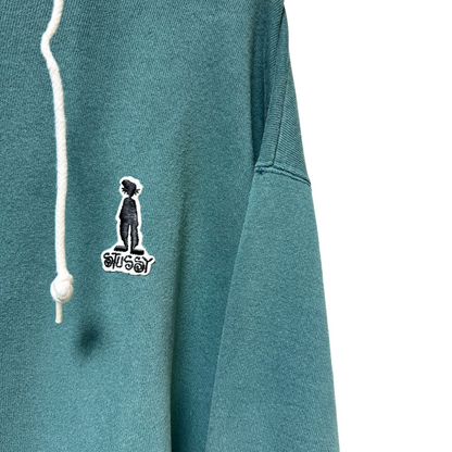 Early 90s Stussy Ragaman Logo Pullover Hoodie - XL